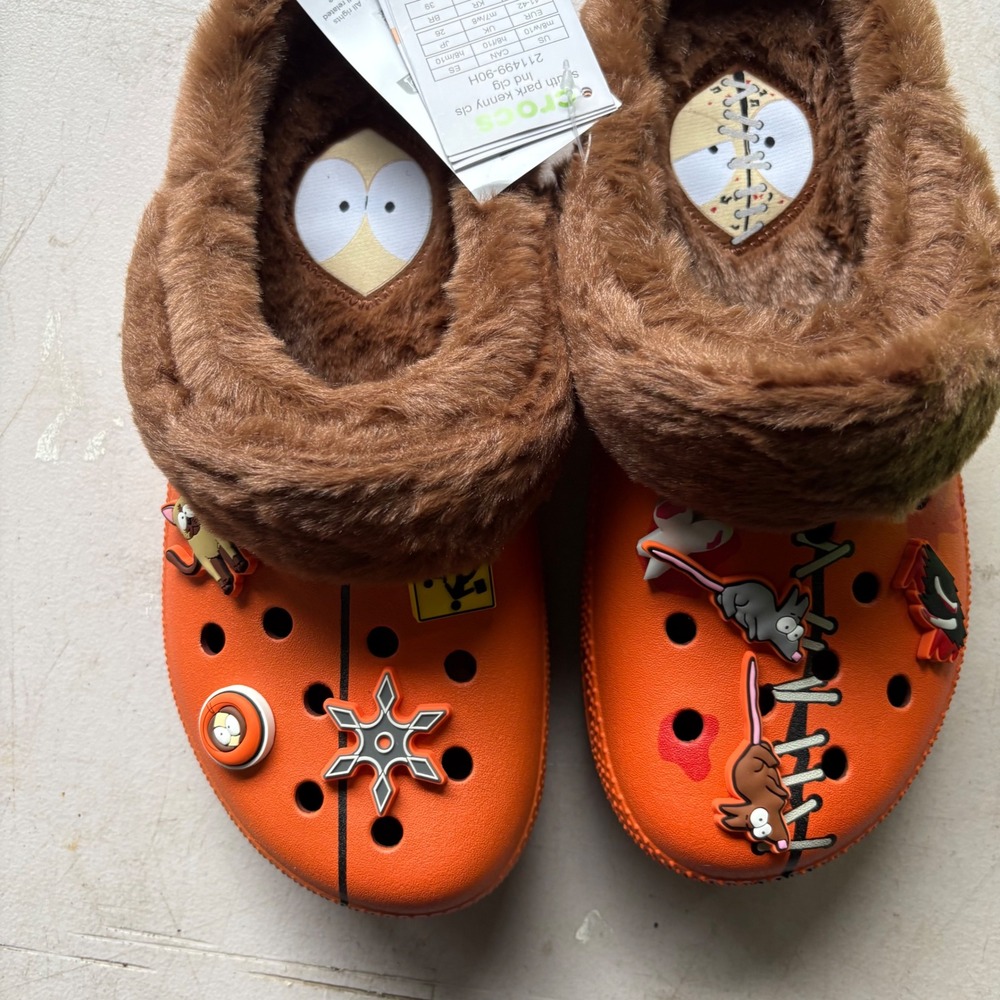Crocs South Park Kenny Classic Lined Clog Orange 211499-90H Mens 8 Womens 10 - Picture 3 of 9